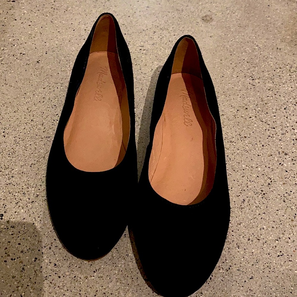 Madewell Mimi-Heel Ballet Flats in Suede